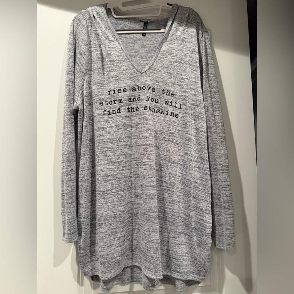 Gray Long Sleeve Women's Top